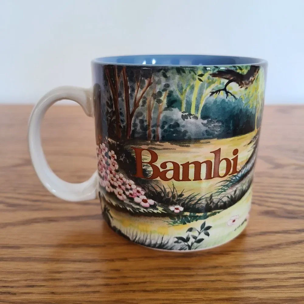 Vintage Disney Store Bambi Thumper Flower Coffee Mug Cup 12 Ounce EUC